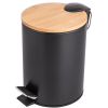 Kosz na śmieci 5l czarny z pokrywą - Bamboo